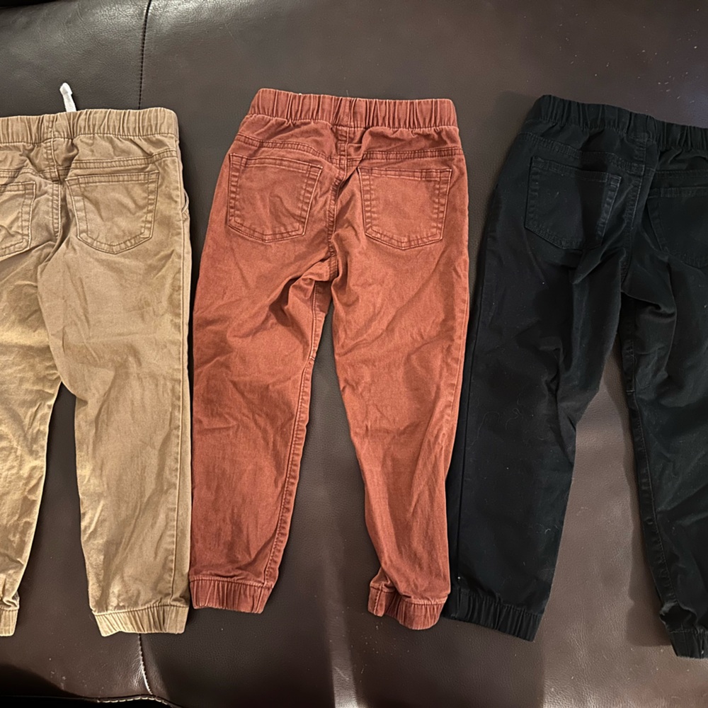 Cat & Jack Kids' Joggers - Tan, Rust, and Black